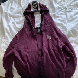 Maroon pink zip up